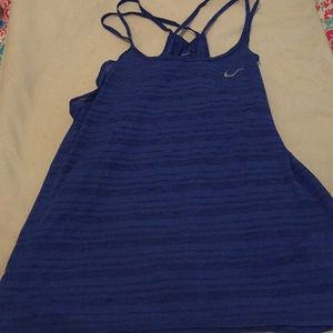 Nike blue strappy back tank